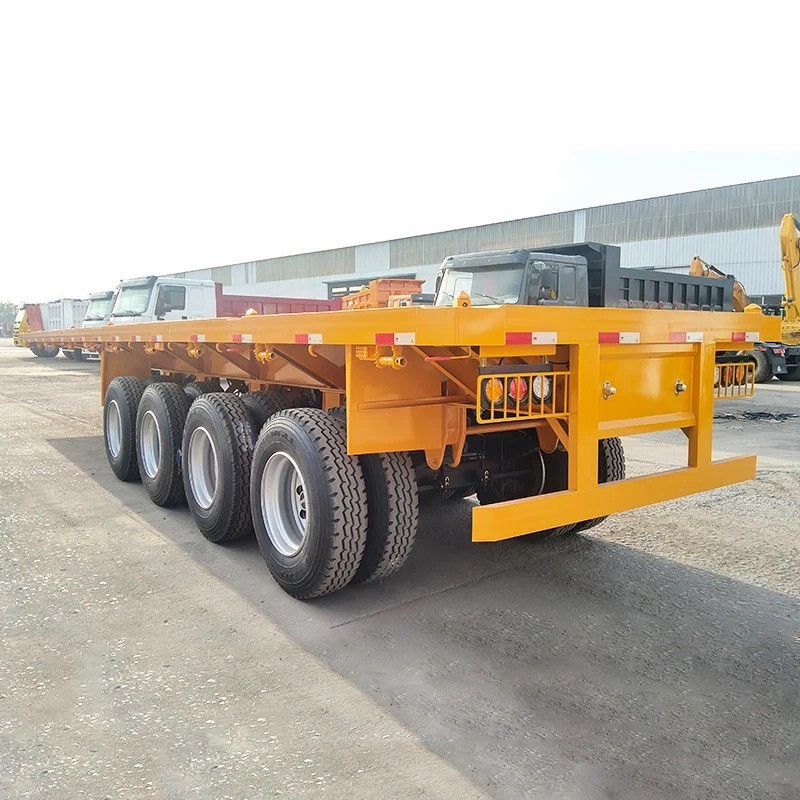 Четырехосный плоский полуприцеп длиной 45 футов